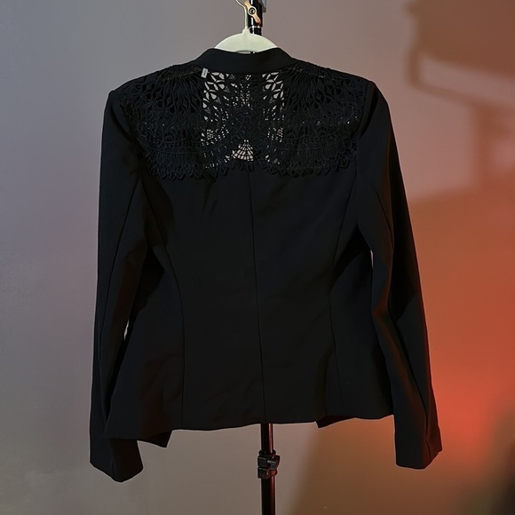 Kobi Halperin Black Blazer Open Front Lace Detail at Back Size XS NEW $498.00 - Picture 2 of 4